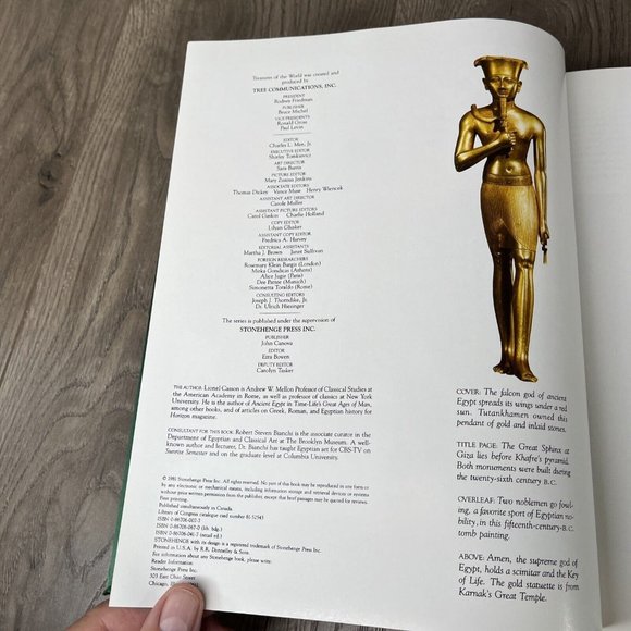 The Pharaohs - Treasures of the World - Stonehenge Press 1981 with foldouts - Picture 11 of 13